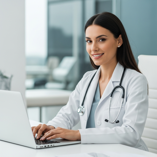 Doctora en escritorio idoo.doctor